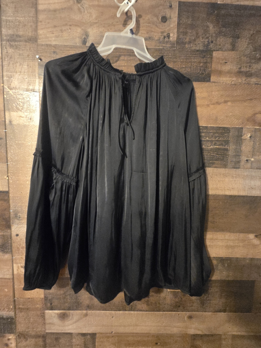 Lane Bryant Black Peasant-Style Blouse